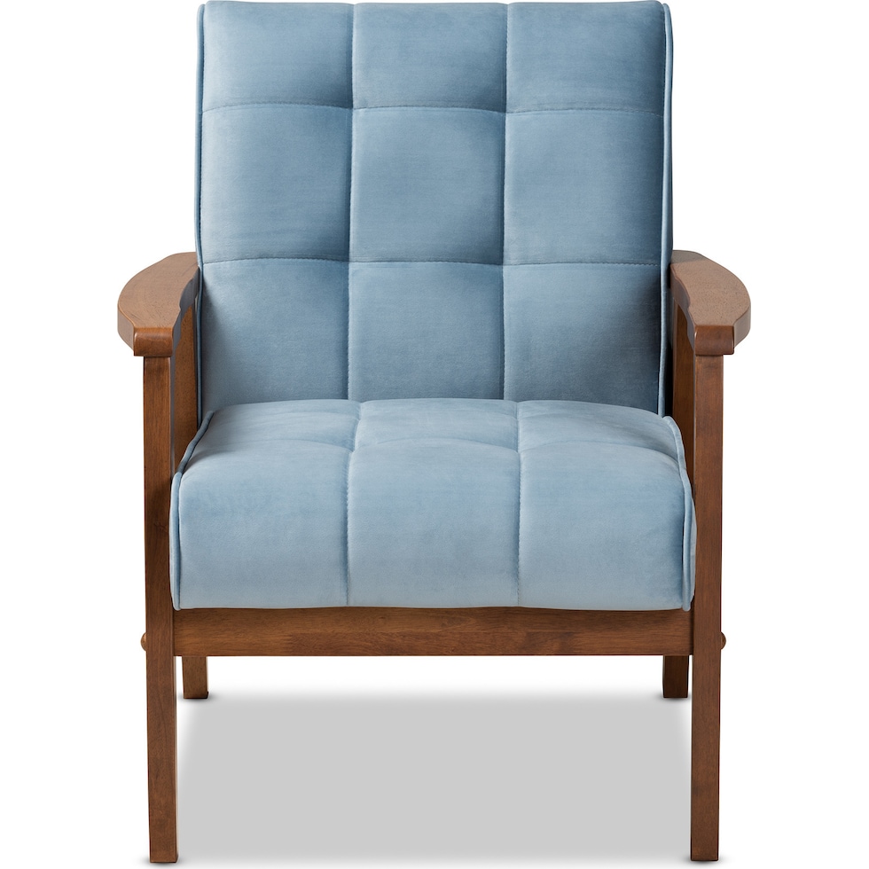 belinda blue accent chair   