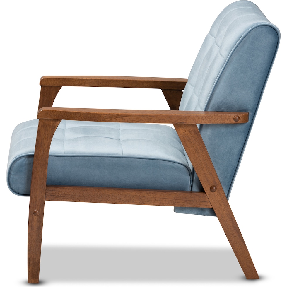 belinda blue accent chair   