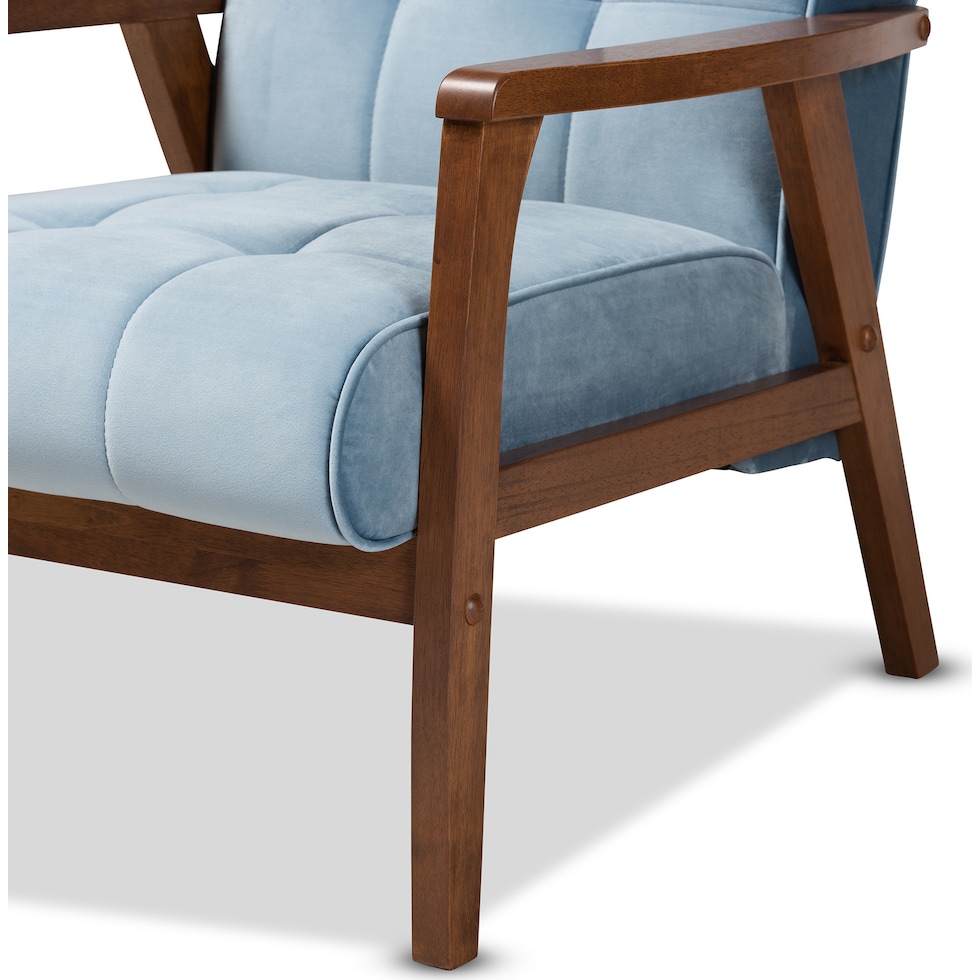 belinda blue accent chair   