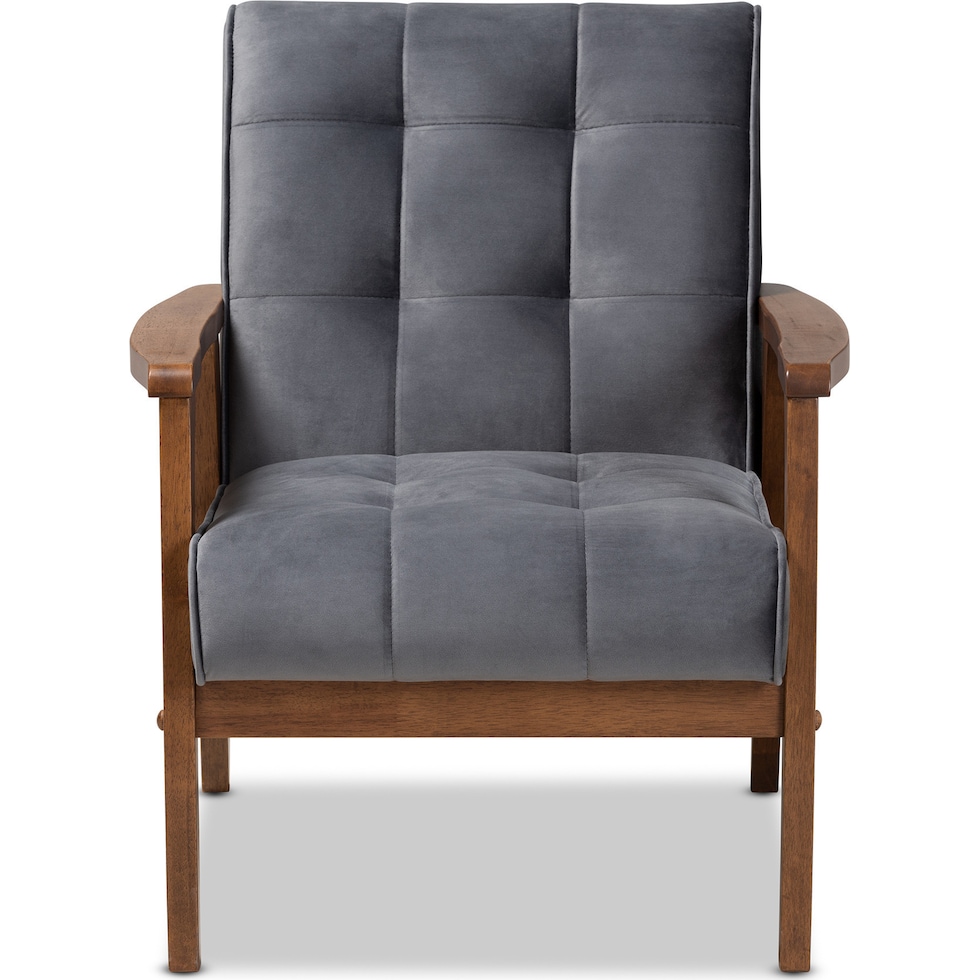 belinda gray accent chair   