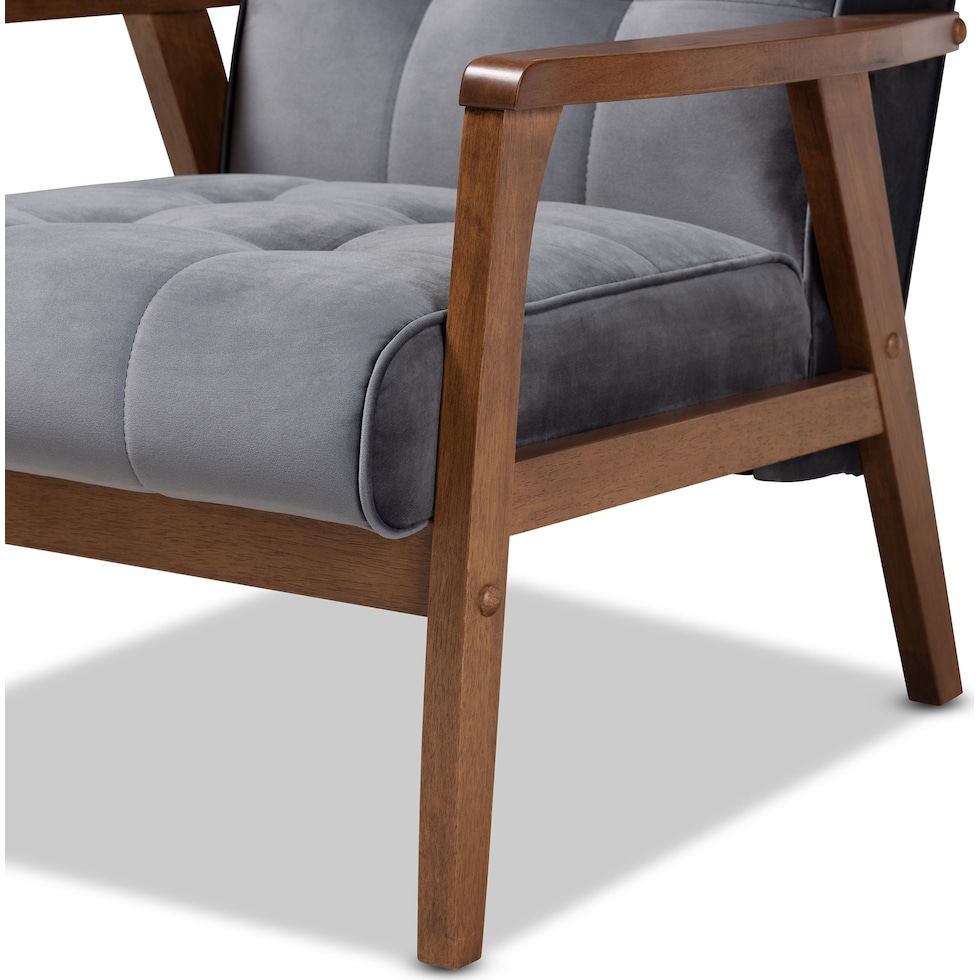 belinda gray accent chair   