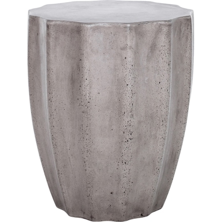 Belize Indoor/Outdoor Concrete Accent Table/Stool - Gray