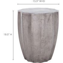 belize gray end table   