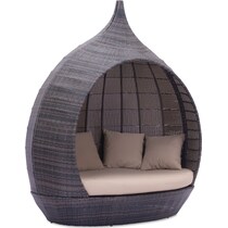 bell brown cream outdoor daybed   