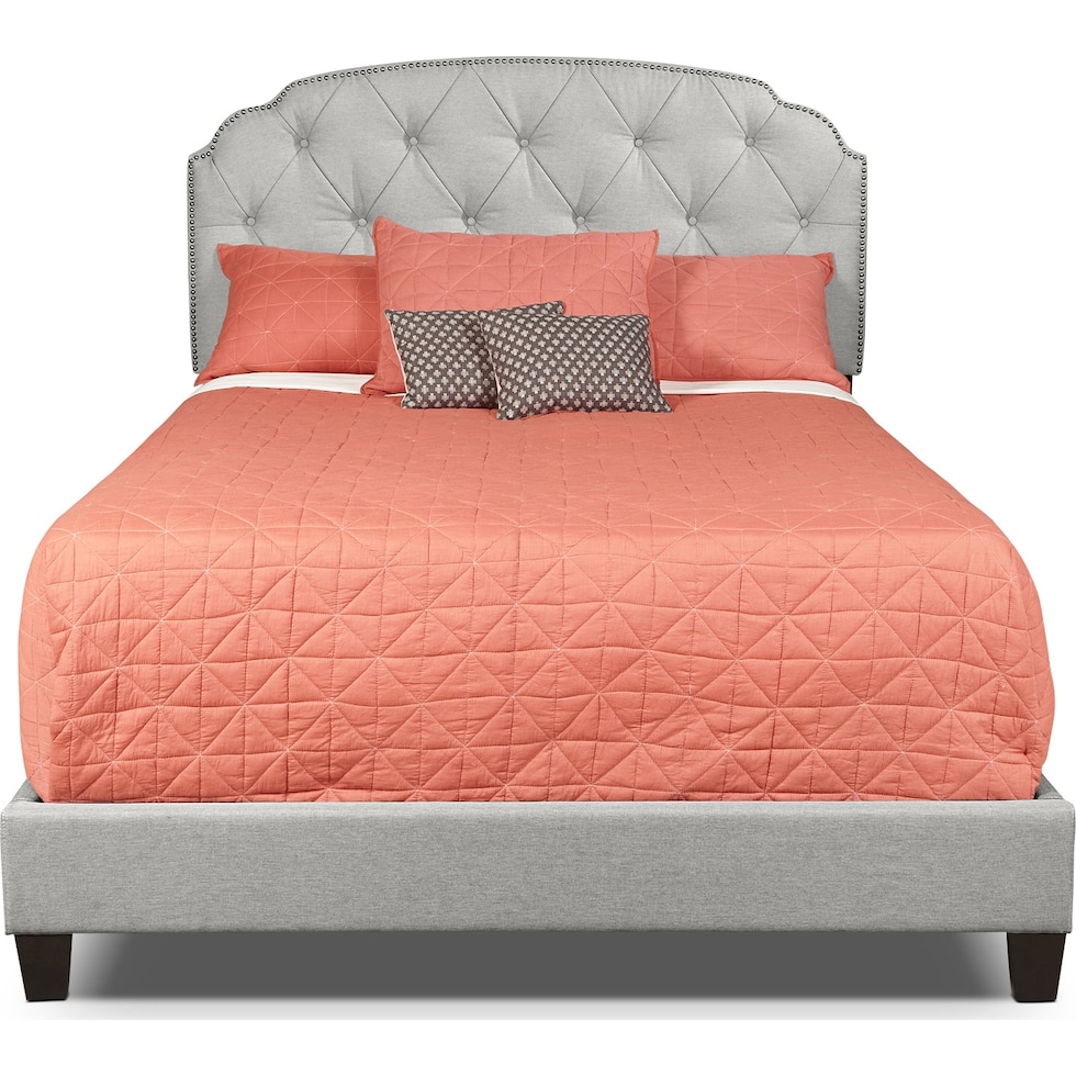 bella marmor gray queen bed   