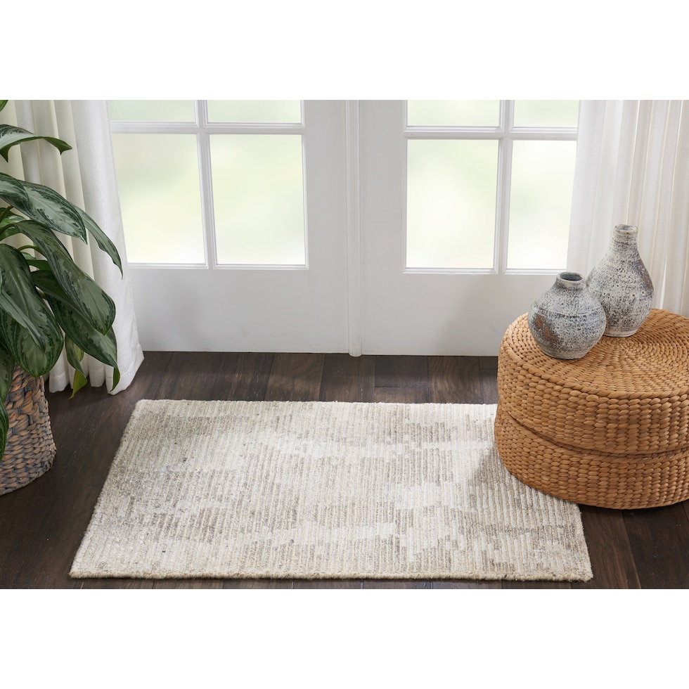 bella rugs ivory gray area rug  x    