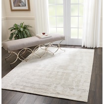 bella rugs ivory gray area rug  x    