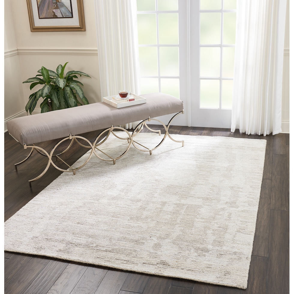bella rugs ivory gray area rug  x    