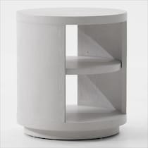 bella tables white chairside table   