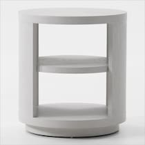bella tables white chairside table   