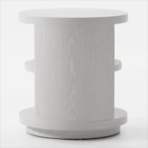 bella tables white chairside table   
