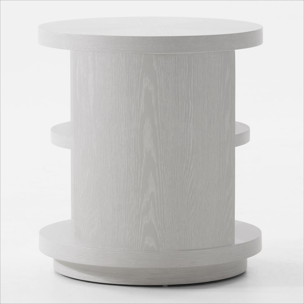 bella tables white chairside table   