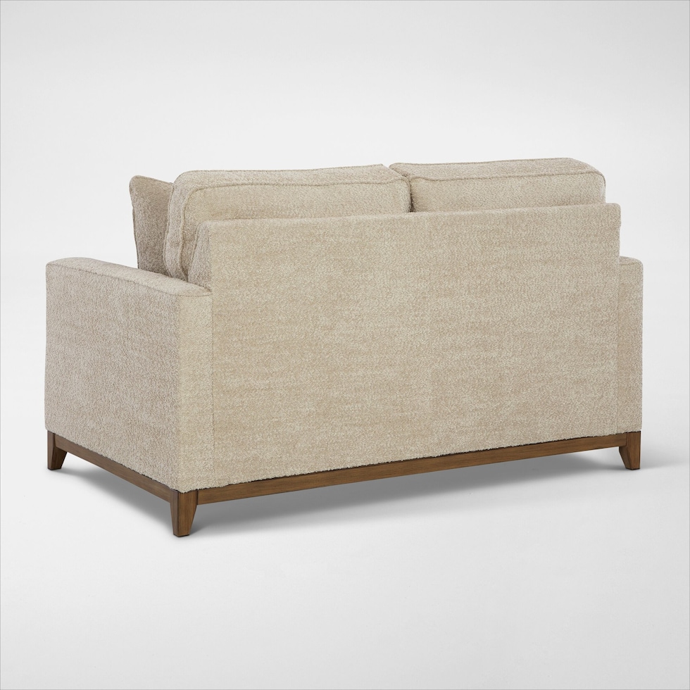 belle pointe neutral loveseat   