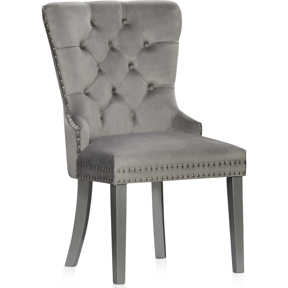 belle silver dining chair   