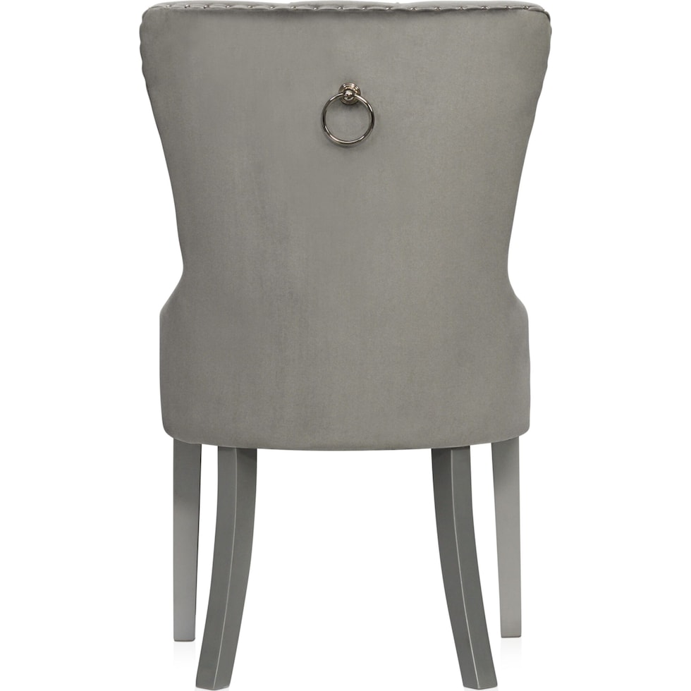 belle silver dining chair   