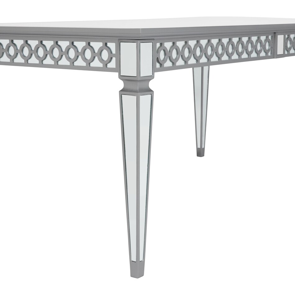 belle silver dining table   