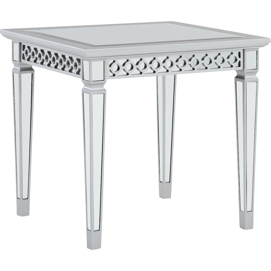 belle silver end table   