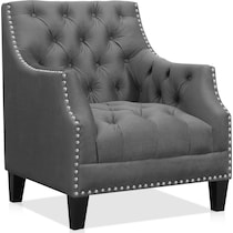 bellevue gray accent chair   