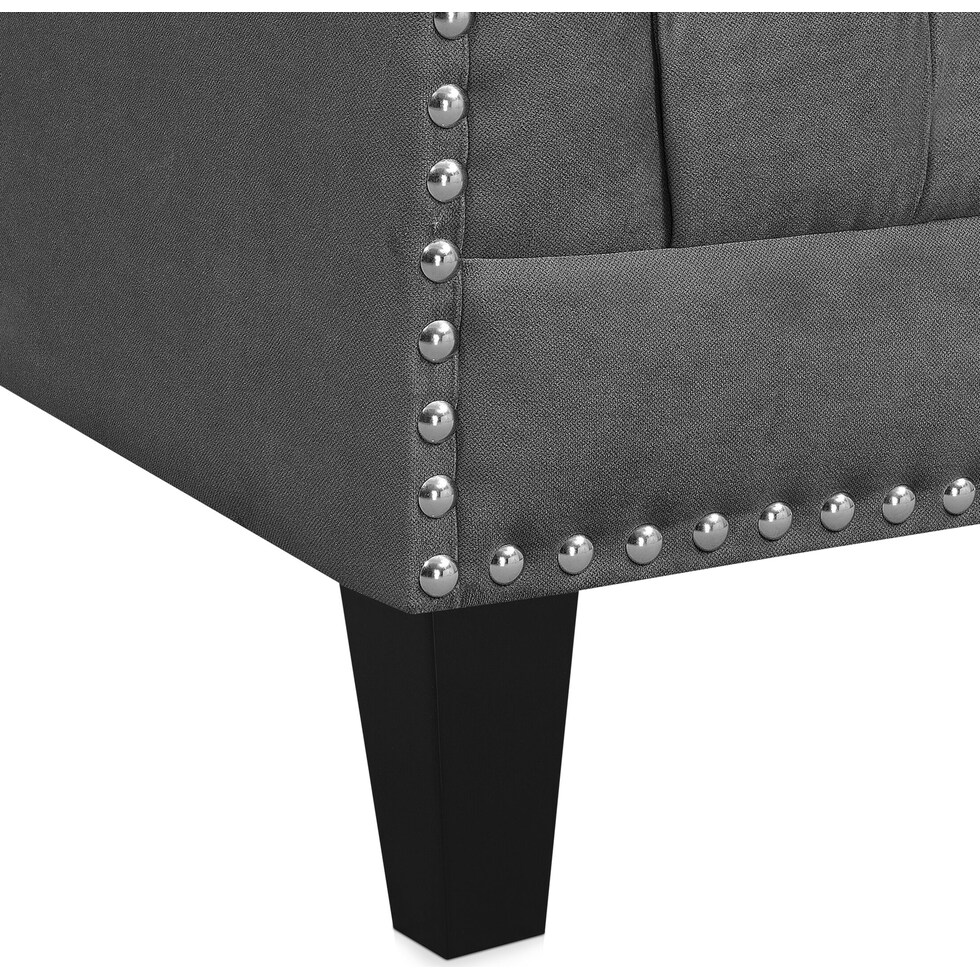 bellevue gray accent chair   