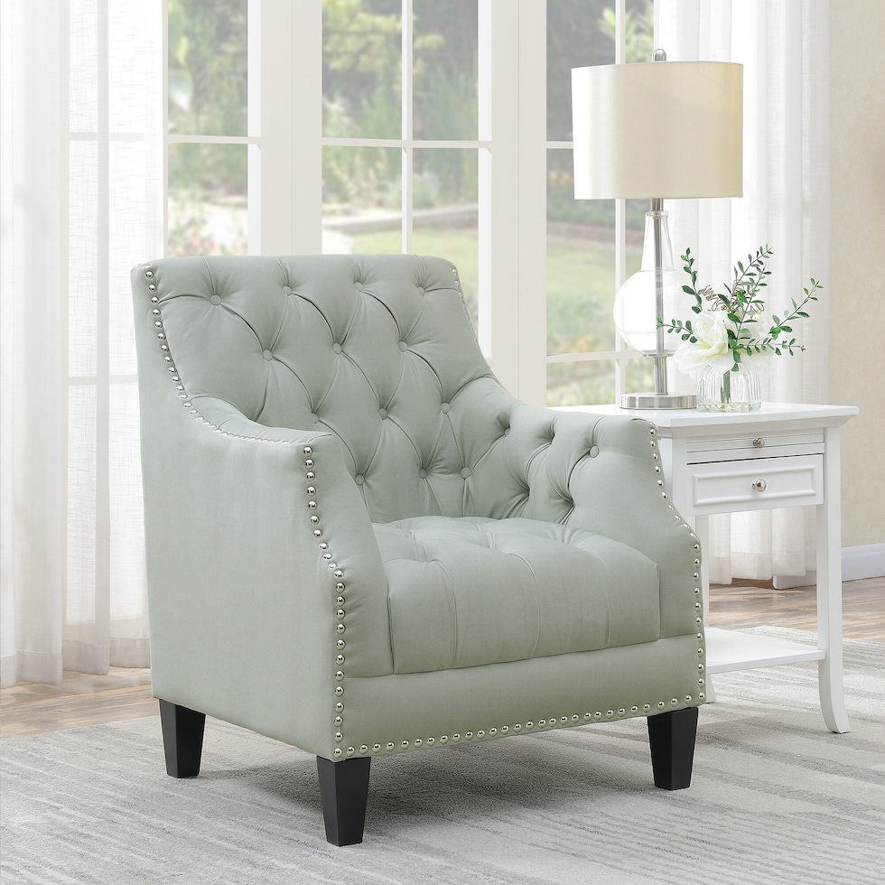bellevue gray accent chair   