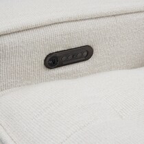 bellini white  pc power reclining loveseat   