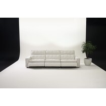 bellini white  pc power reclining sofa   
