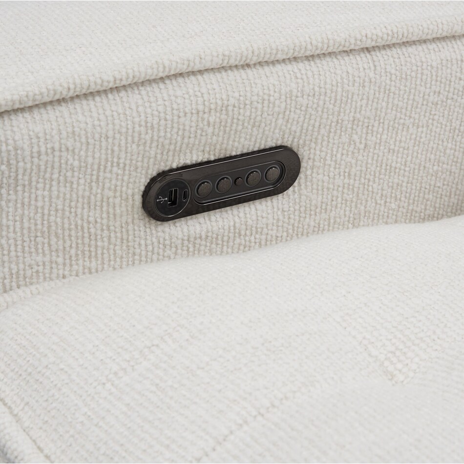 bellini white  pc power reclining sofa   