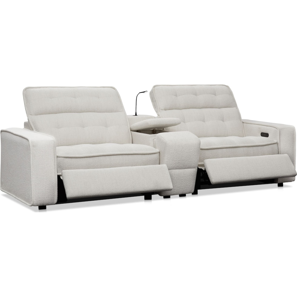 bellini white loveseat   