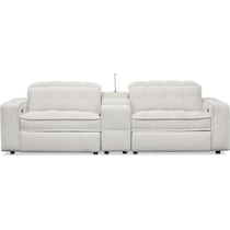 bellini white loveseat   