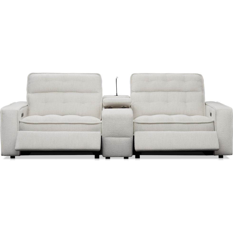 bellini white loveseat   