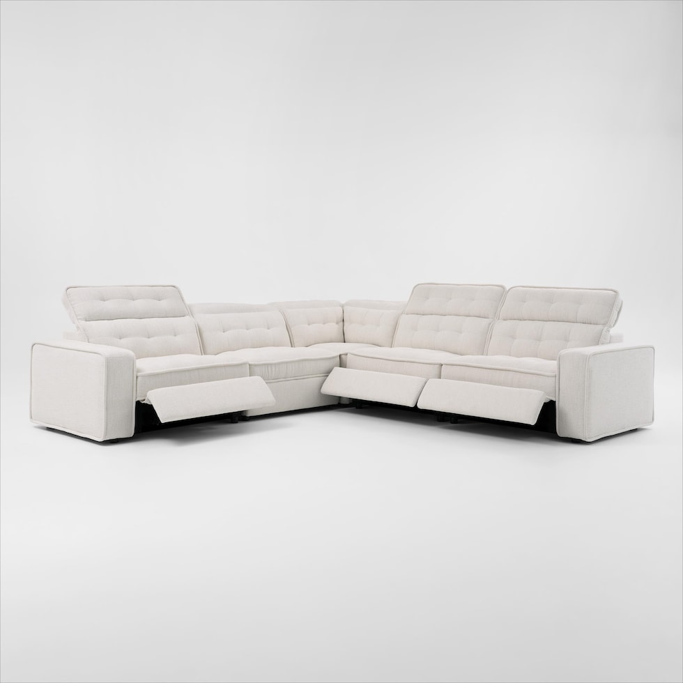 bellini white sectional   
