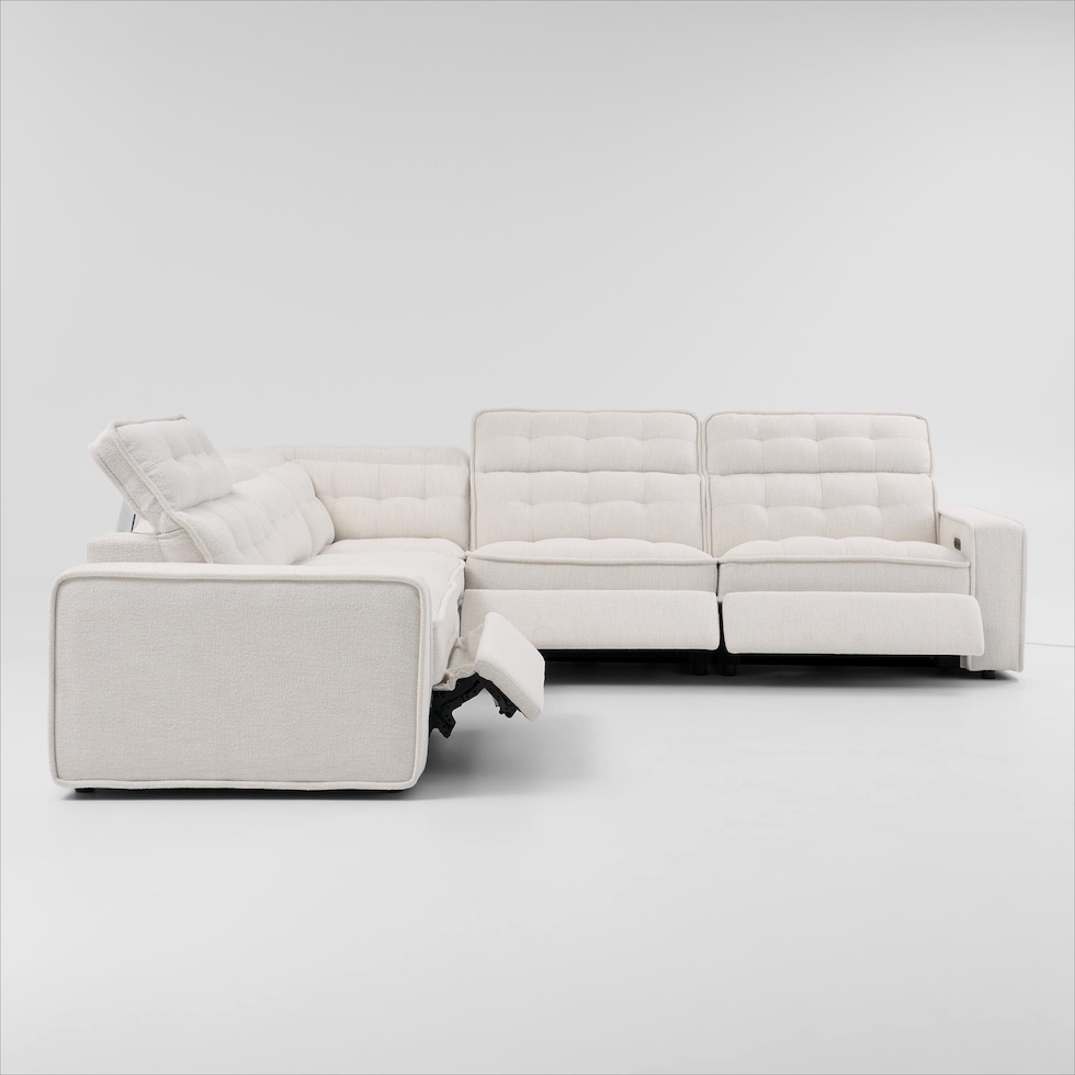 bellini white sectional   