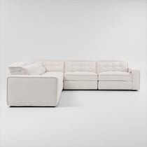 bellini white sectional   