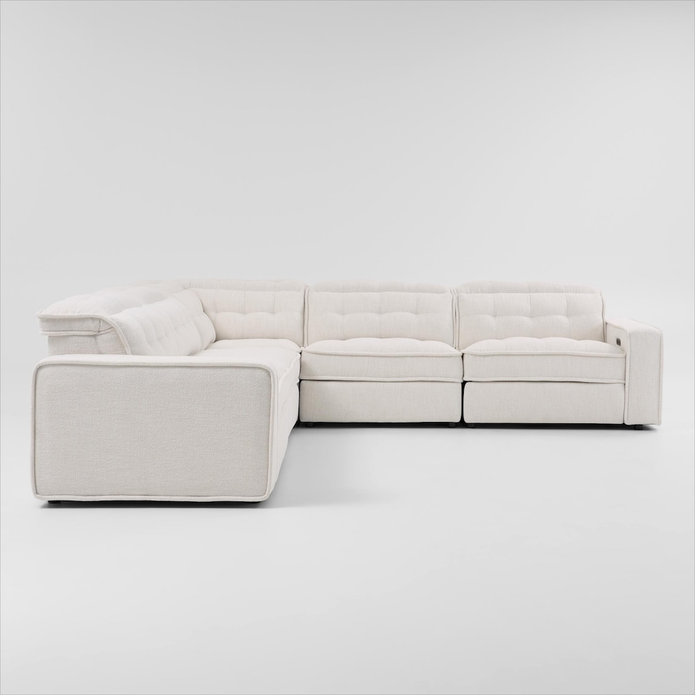 bellini white sectional   