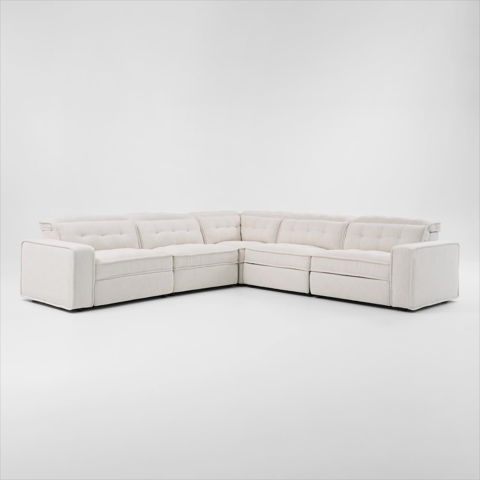 bellini white sectional   