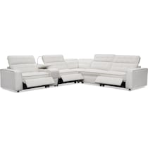 bellini white sectional   