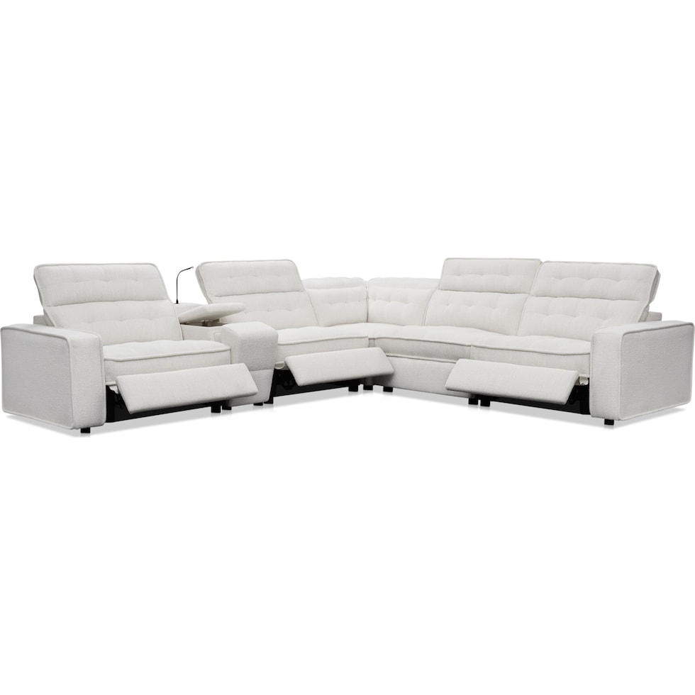 bellini white sectional   