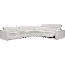 bellini white sectional   