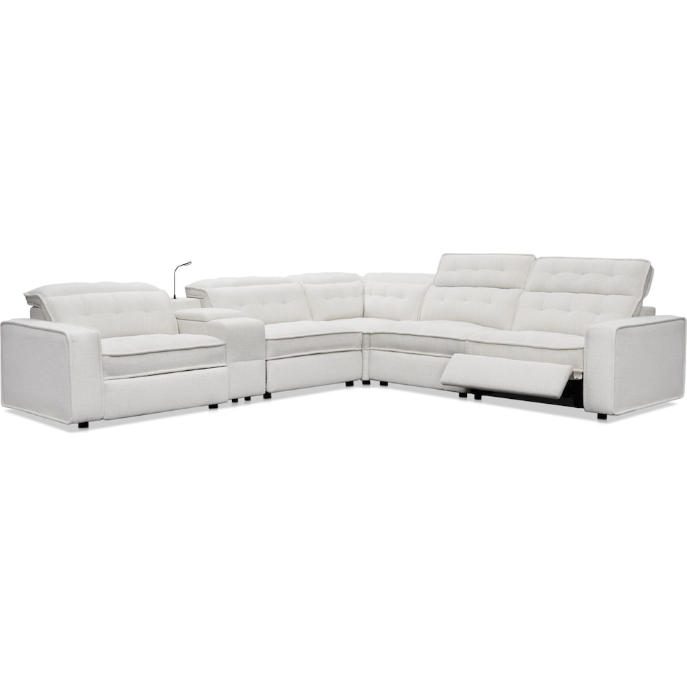 bellini white sectional   