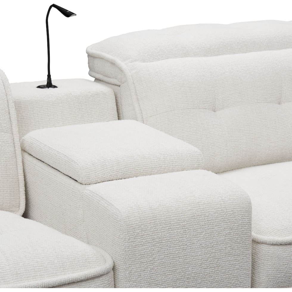 bellini white sectional   