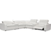 bellini white sectional   