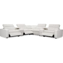 bellini white sectional   