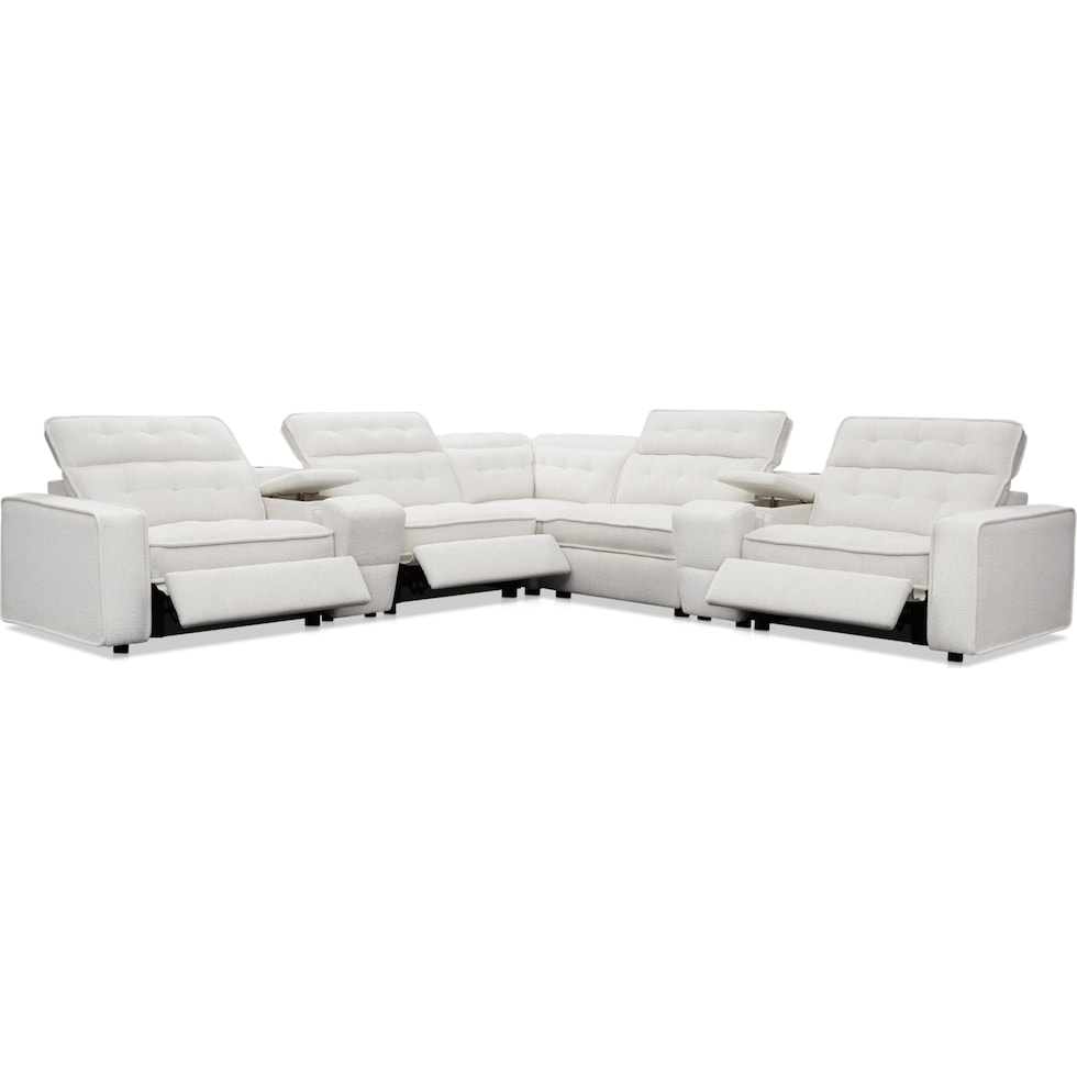 bellini white sectional   