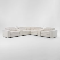 bellini white sectional   