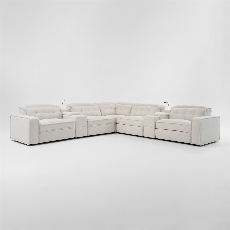 bellini white sectional   