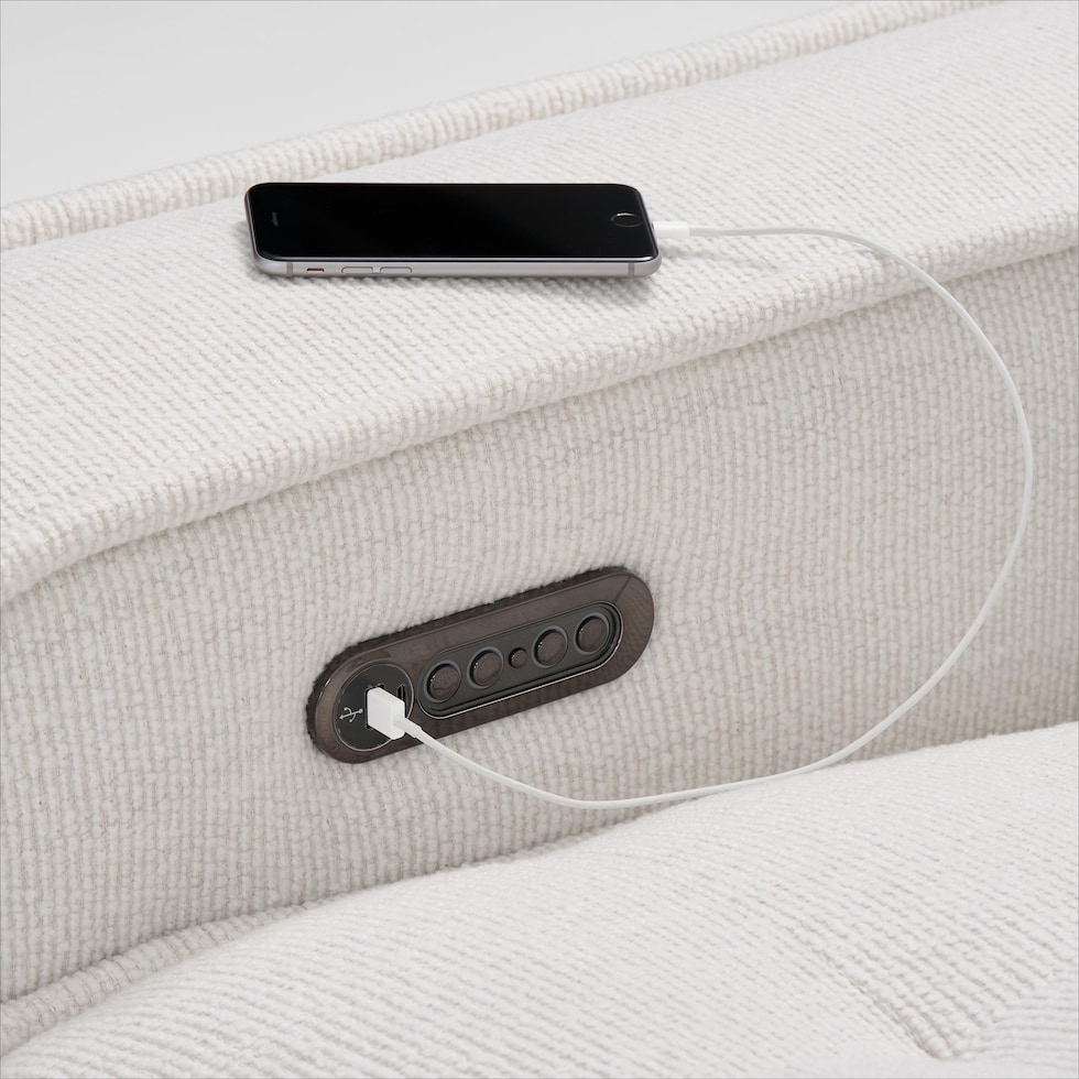 bellini white sectional   