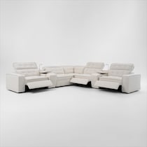 bellini white sectional   