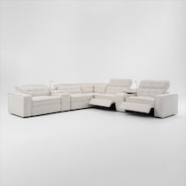 bellini white sectional   