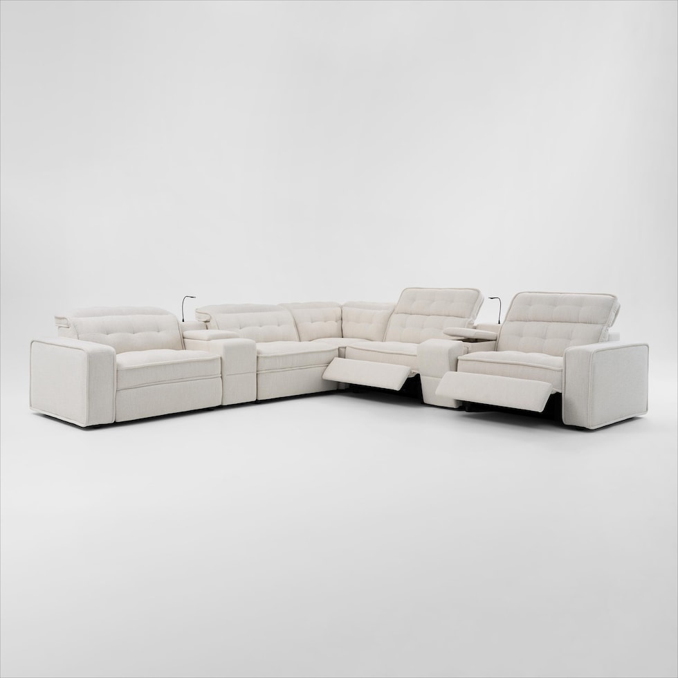 bellini white sectional   