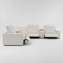 bellini white sectional   